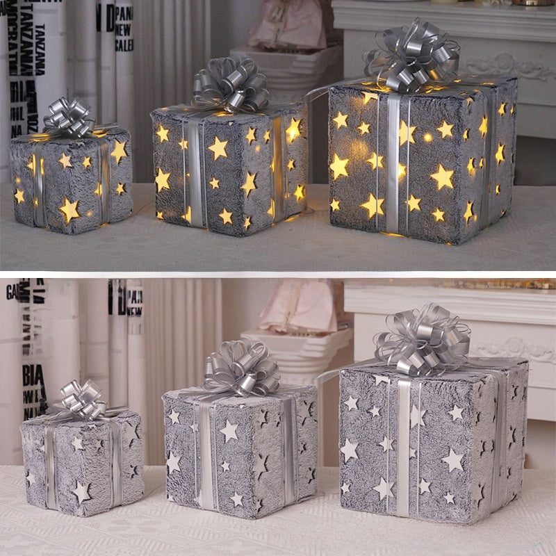 Christmas Gift Box Light Three-Piece Set