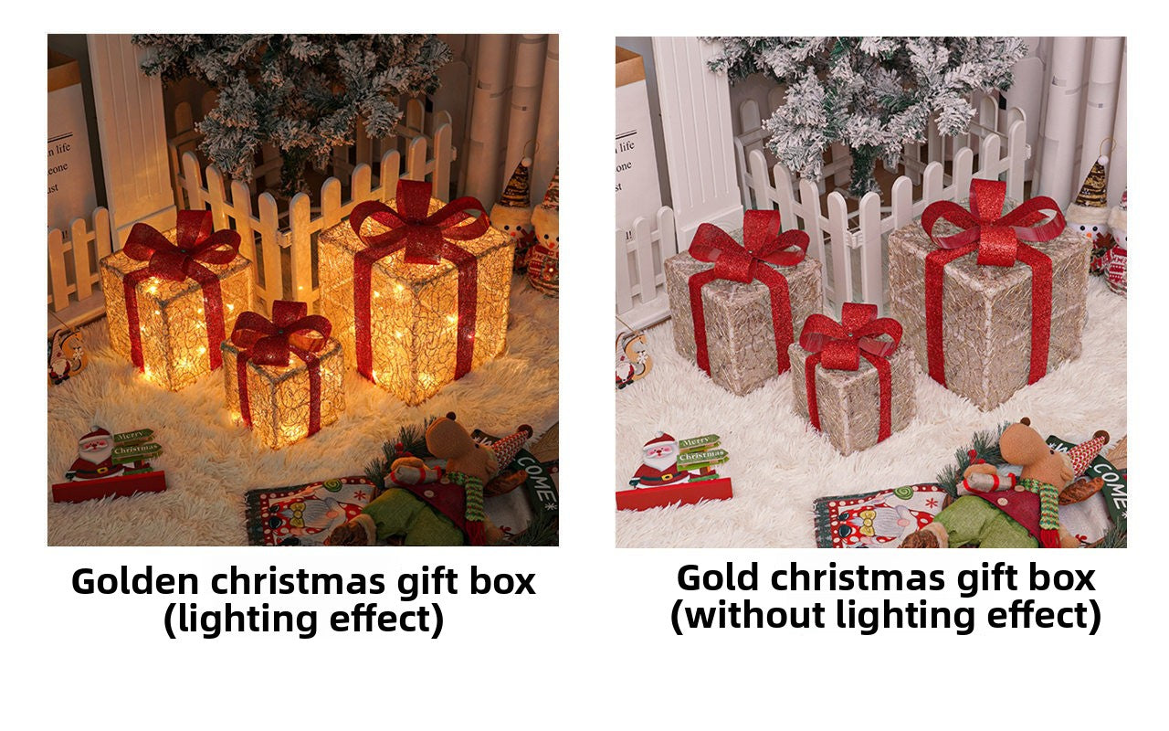 Christmas Gift Box Light Three-Piece Set