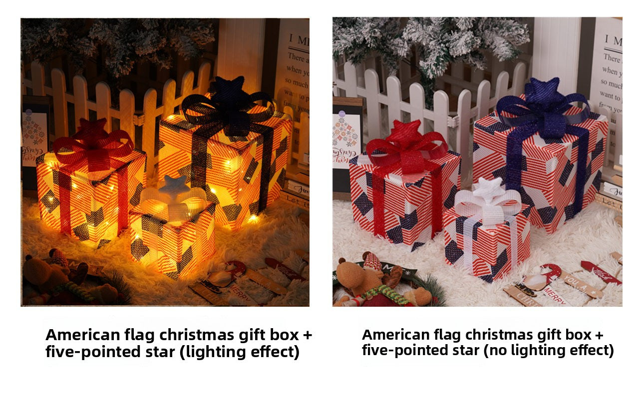 Christmas Gift Box Light Three-Piece Set