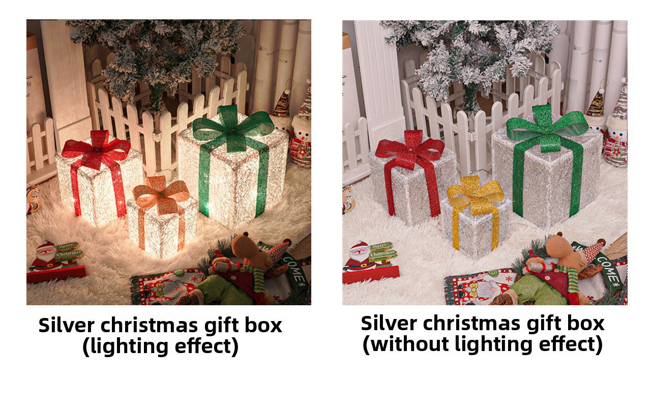 Christmas Gift Box Light Three-Piece Set