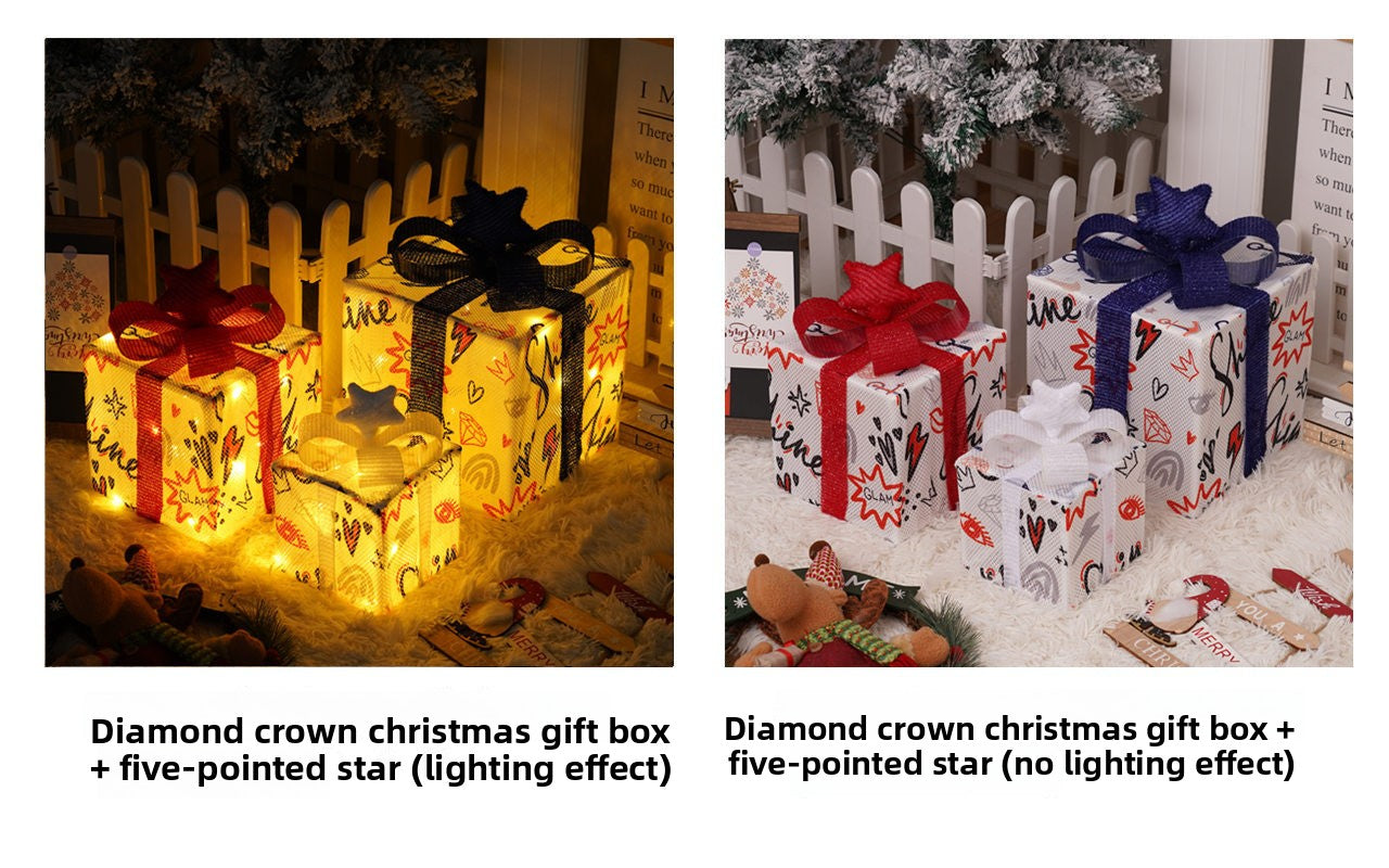 Christmas Gift Box Light Three-Piece Set