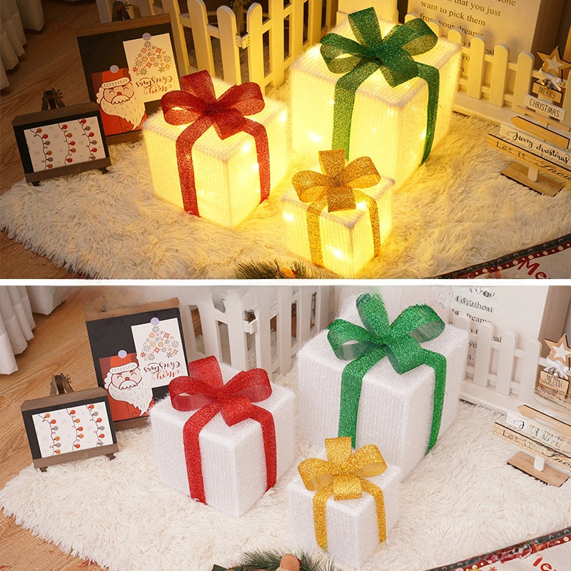Christmas Gift Box Light Three-Piece Set