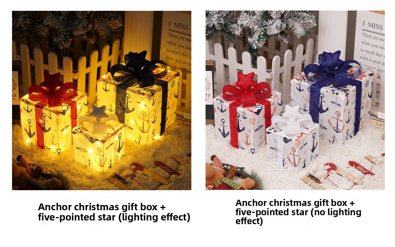 Christmas Gift Box Light Three-Piece Set