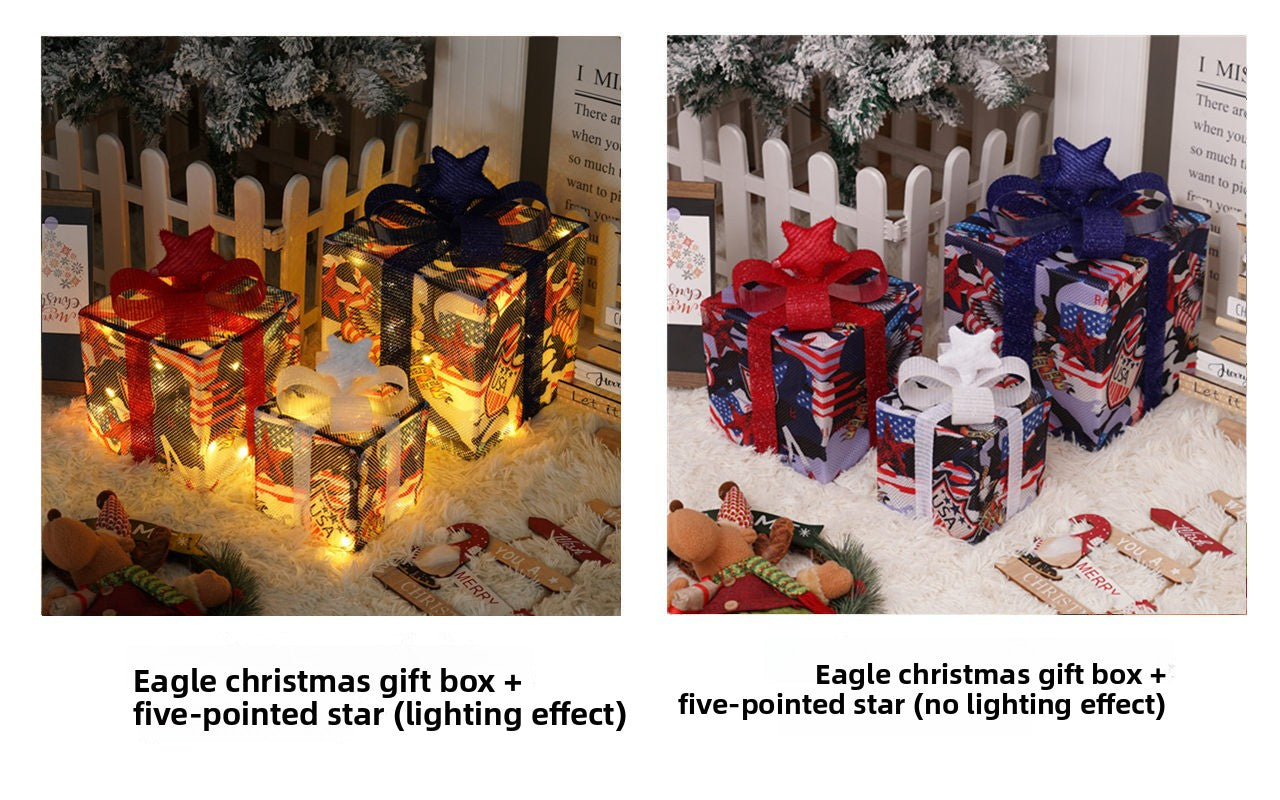 Christmas Gift Box Light Three-Piece Set