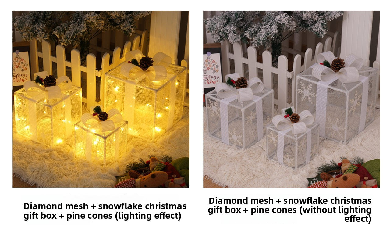 Christmas Gift Box Light Three-Piece Set