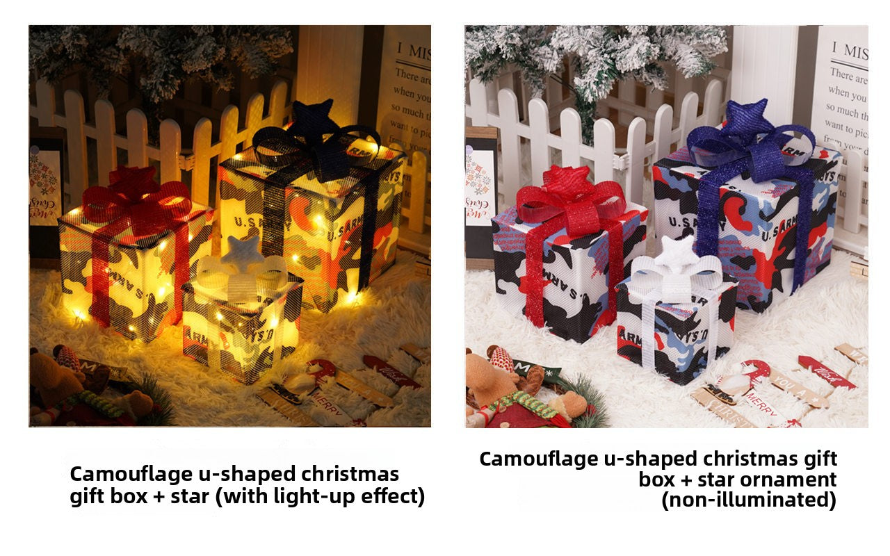 Christmas Gift Box Light Three-Piece Set
