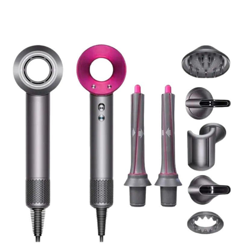 High-speed hair dryer with curling iron