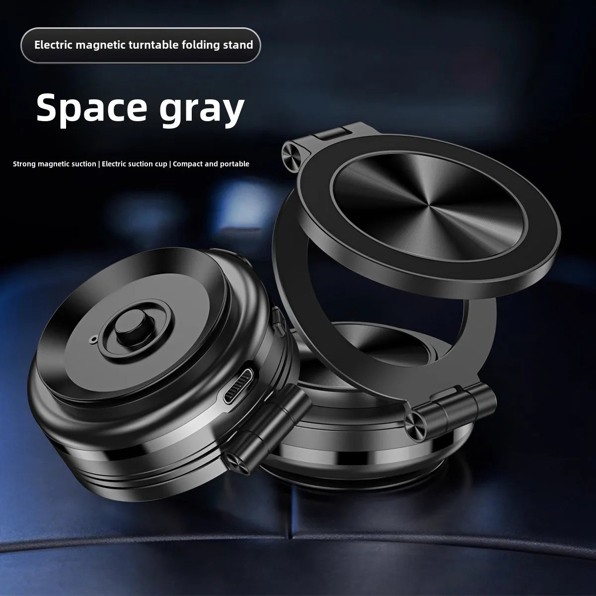 15W Wireless Charger  Double Sides Phone Holder Magnetic Vacuum Adsorption Bracket Foldable GPS Stand Electric Sucker Cup Suppor