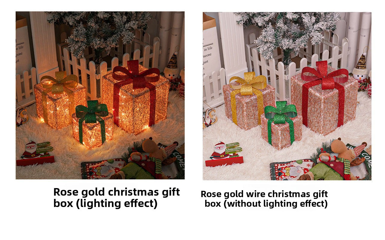 Christmas Gift Box Light Three-Piece Set