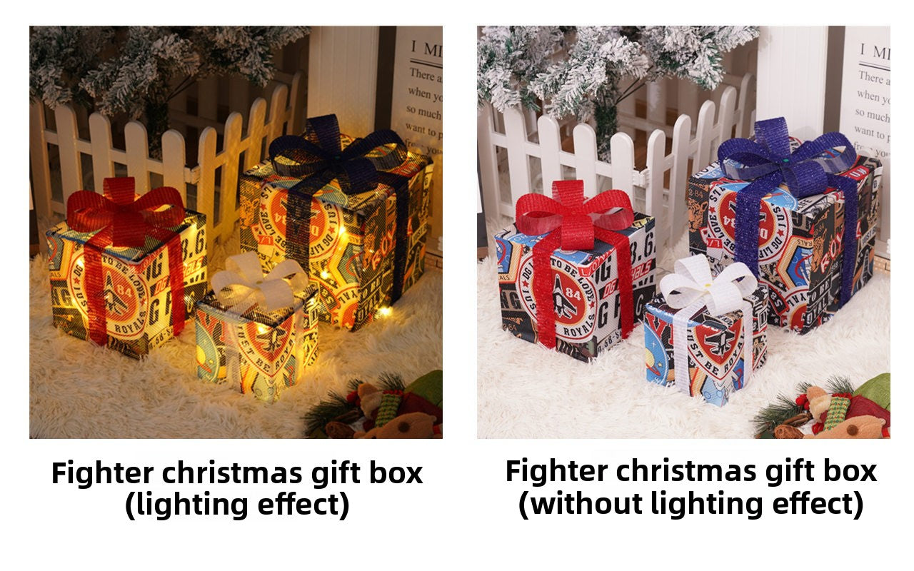Christmas Gift Box Light Three-Piece Set