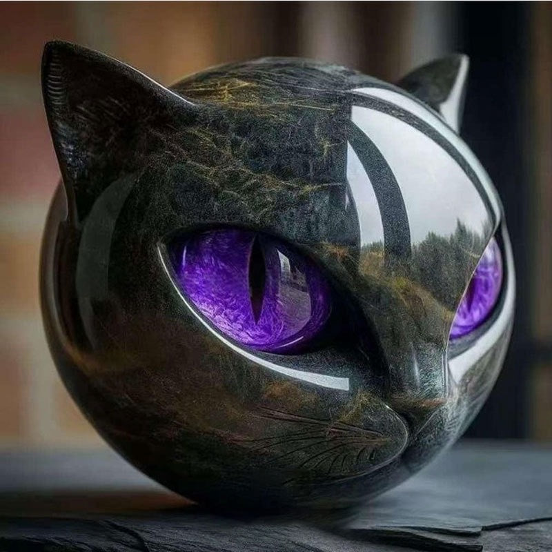 Cat Head Resin Sculpture Home Decor